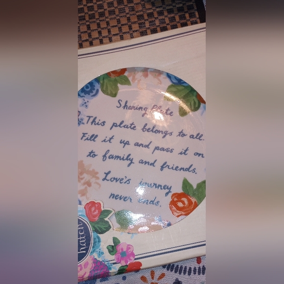 NWT Molly Hatch Floral Sharing Plate - Picture 3 of 7